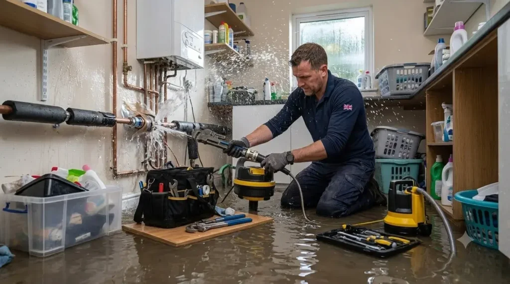 burst pipe repair in crawley